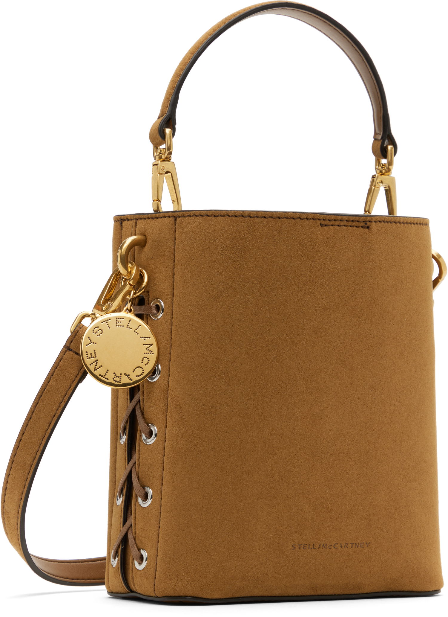 Handväska Stella McCartney Whipstitched Bucket Bag Brun | 7B0093WP0518, 1