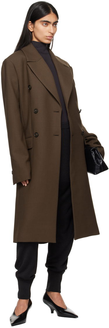 Axelväska TOTEME TOTEME Midi Double Breasted Coat Svart | 244-WRO0147-FB0061, 3