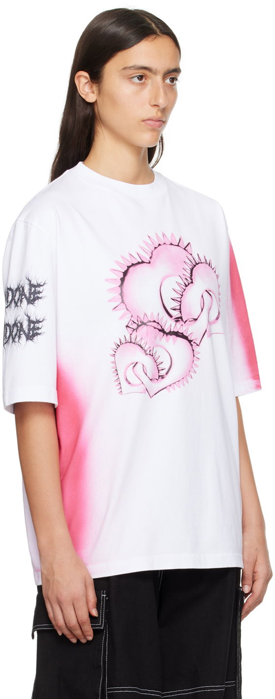 T-shirt We11done Graphic Print T-Shirt Vit | WD-TT3-23-748-U-WH, 1