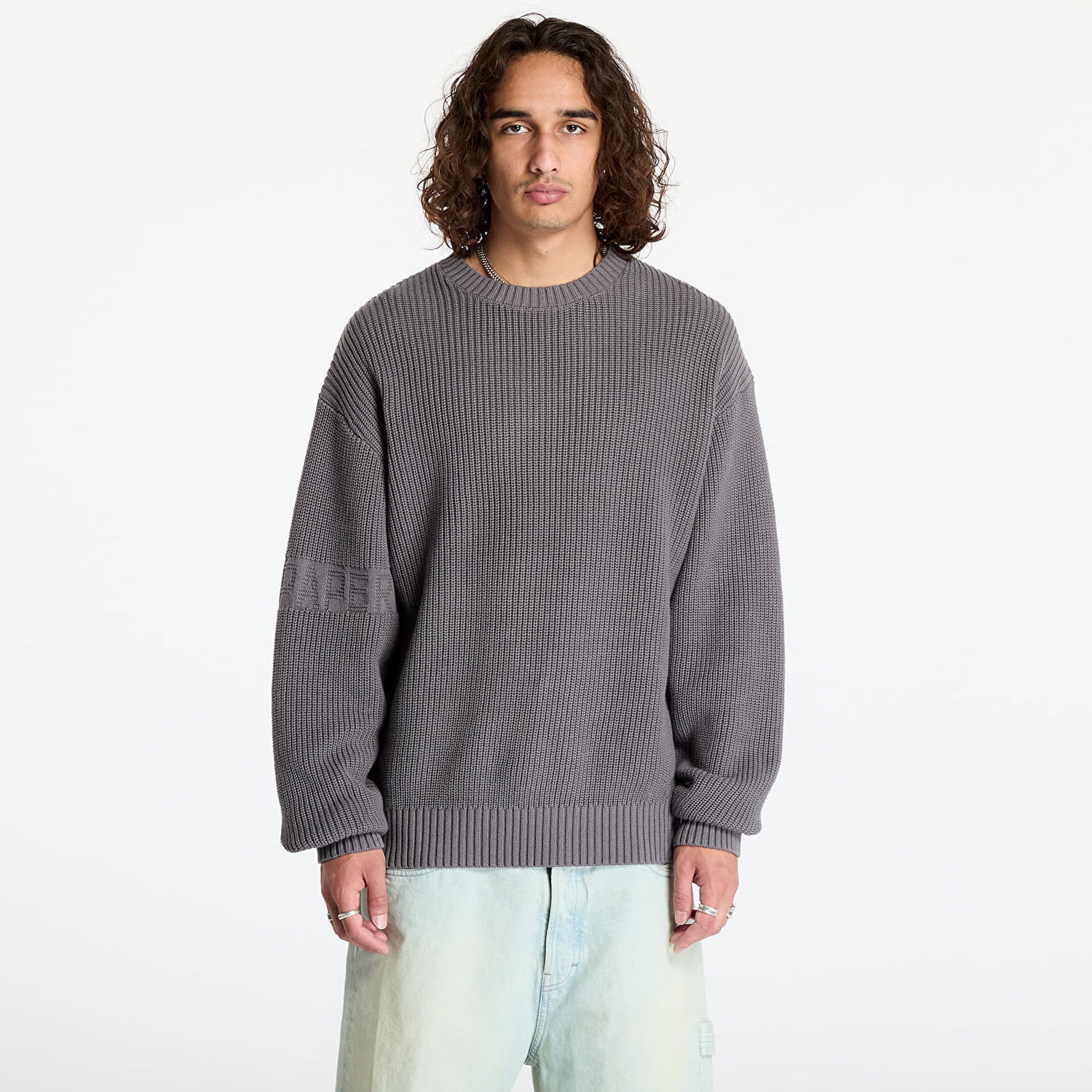 Sweater DAILY PAPER Band Knit Sweater Rabbit Grey Grå | 2422078, 0