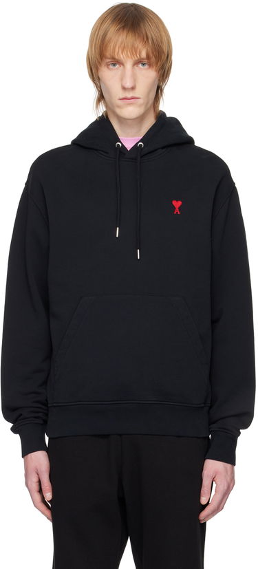 Sweatshirt AMI Hoodie Svart | BFUSW200.730, 0