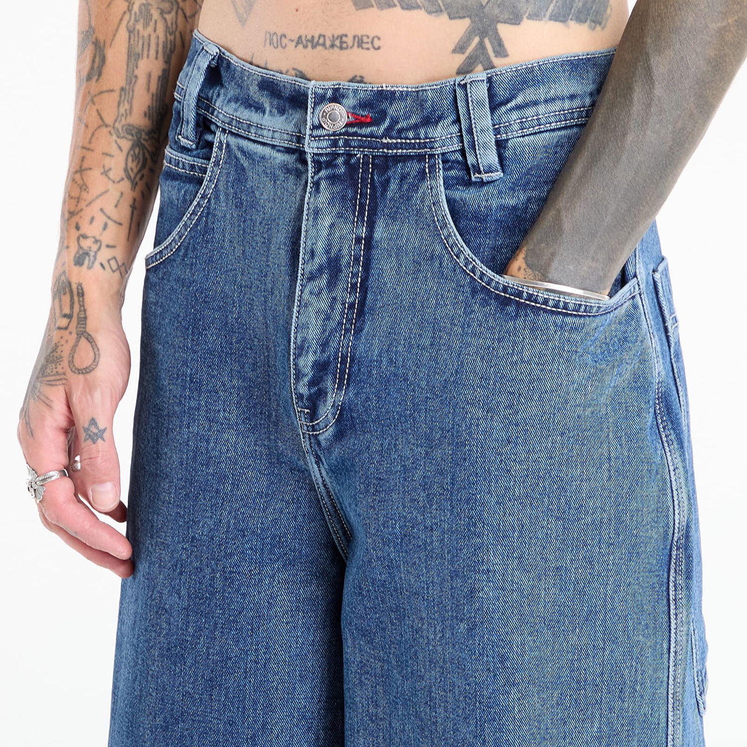 Jeans RIPNDIP RIPNDIP Ace Ultra Wide Leg Pants Blå | RNDFALL25110, 1