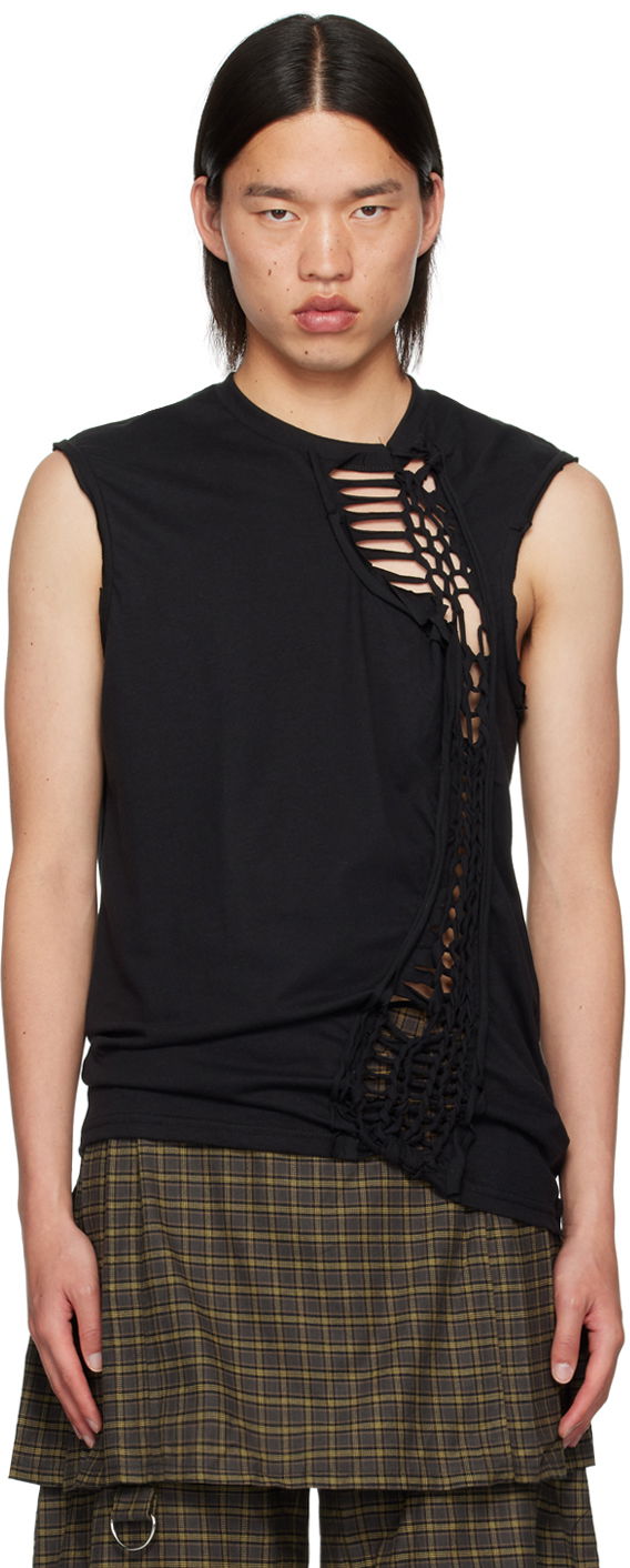 Linne Collina Strada Collina Strada Tosh Sleeveless Top Svart | XX3379