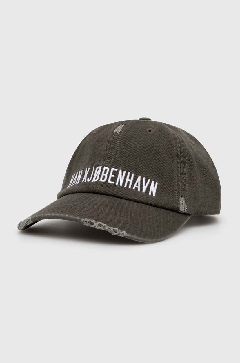 Keps Han Kjøbenhavn Signature Distressed Cap Grön | A.132999