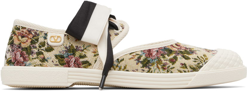 Sneakers och skor Valentino Valentino Garavani Bow Floral Jacquard Flerfärgad | 7W2S0LH9XAA