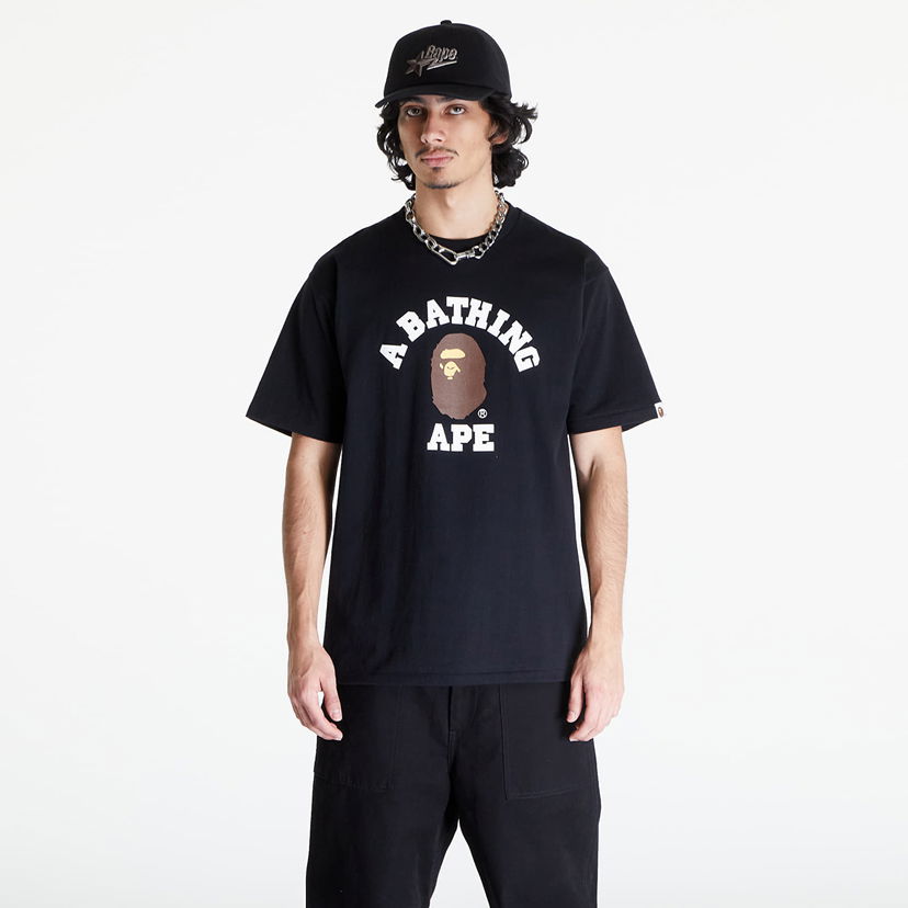 T-shirt BAPE College Tee Svart | 001TEK301001M BLK