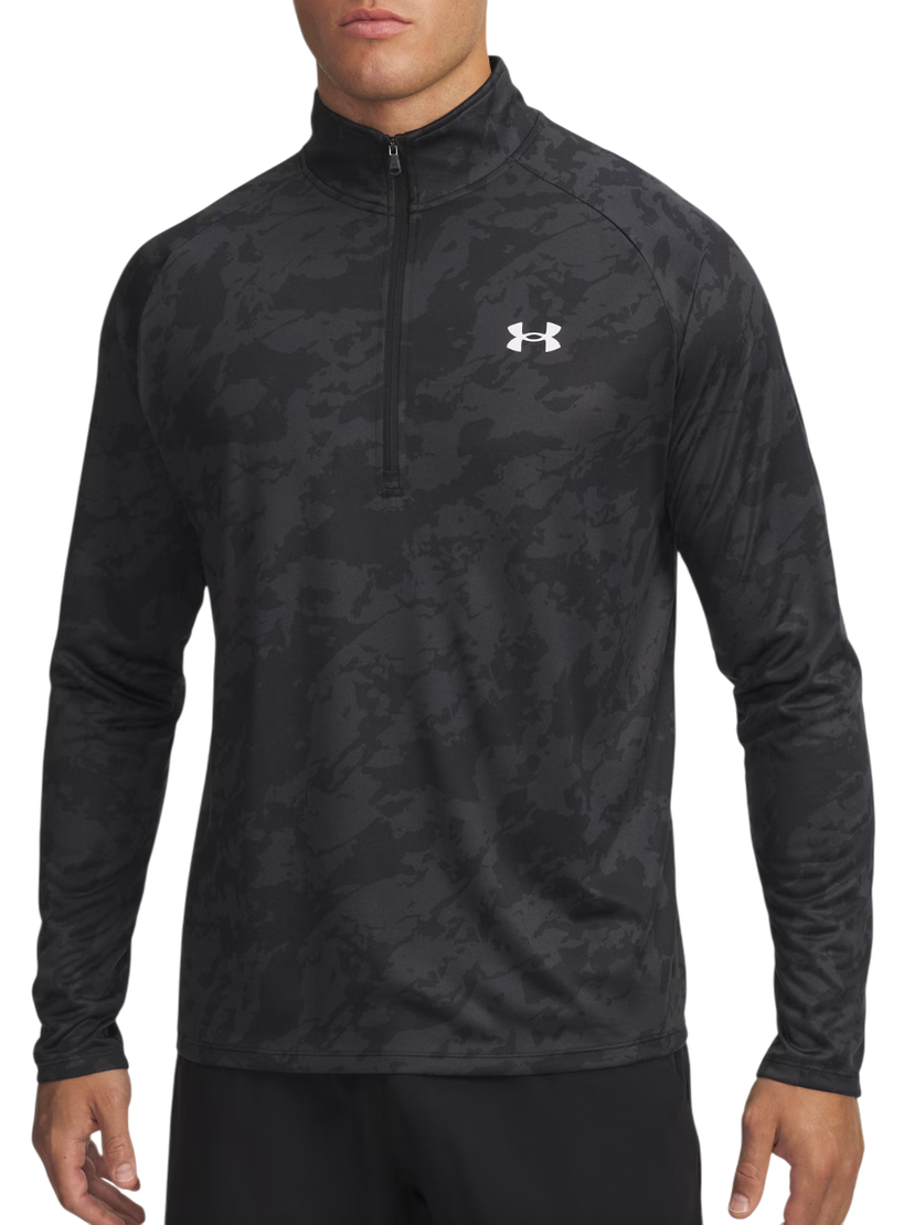 T-shirt Under Armour Long-Sleeve Top Tech 2.0 1/2 Zip Svart | 1328495-007