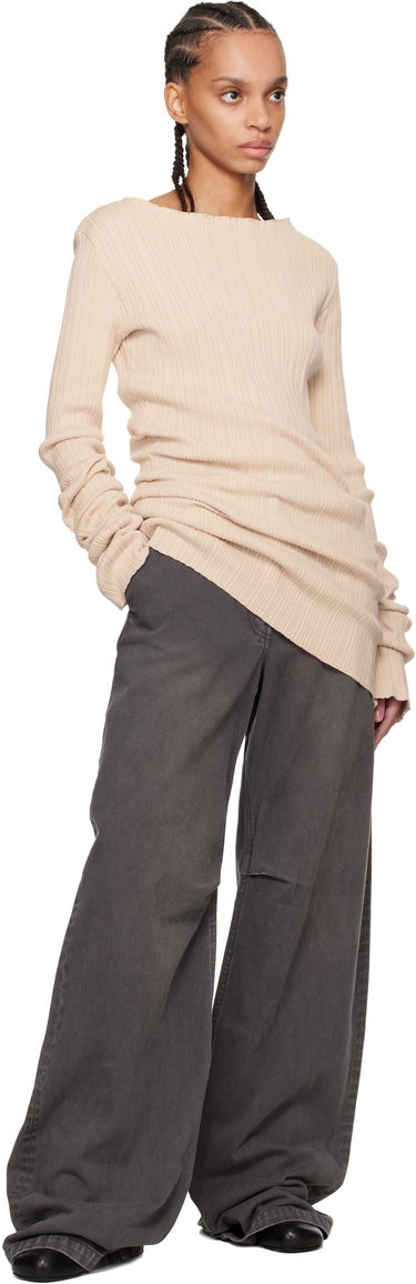 Sweater Entire Studios Entire Studios Arches Ribbed Knit Sweater Beige | ES2716BU, 3