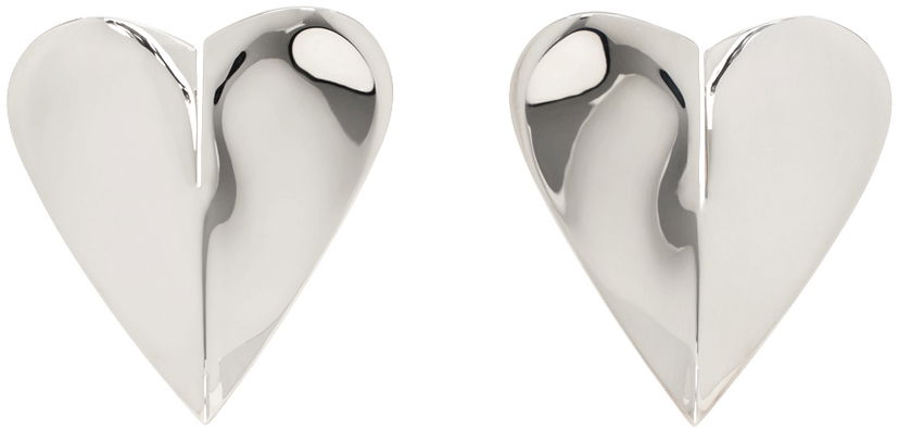 Örhängen Alaïa Silver Heart Earrings Metallisk | AA2B067LA006