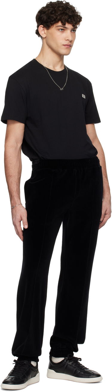 T-shirt Valentino Patch T-Shirt Svart | 6V3MG10VAQ8, 4