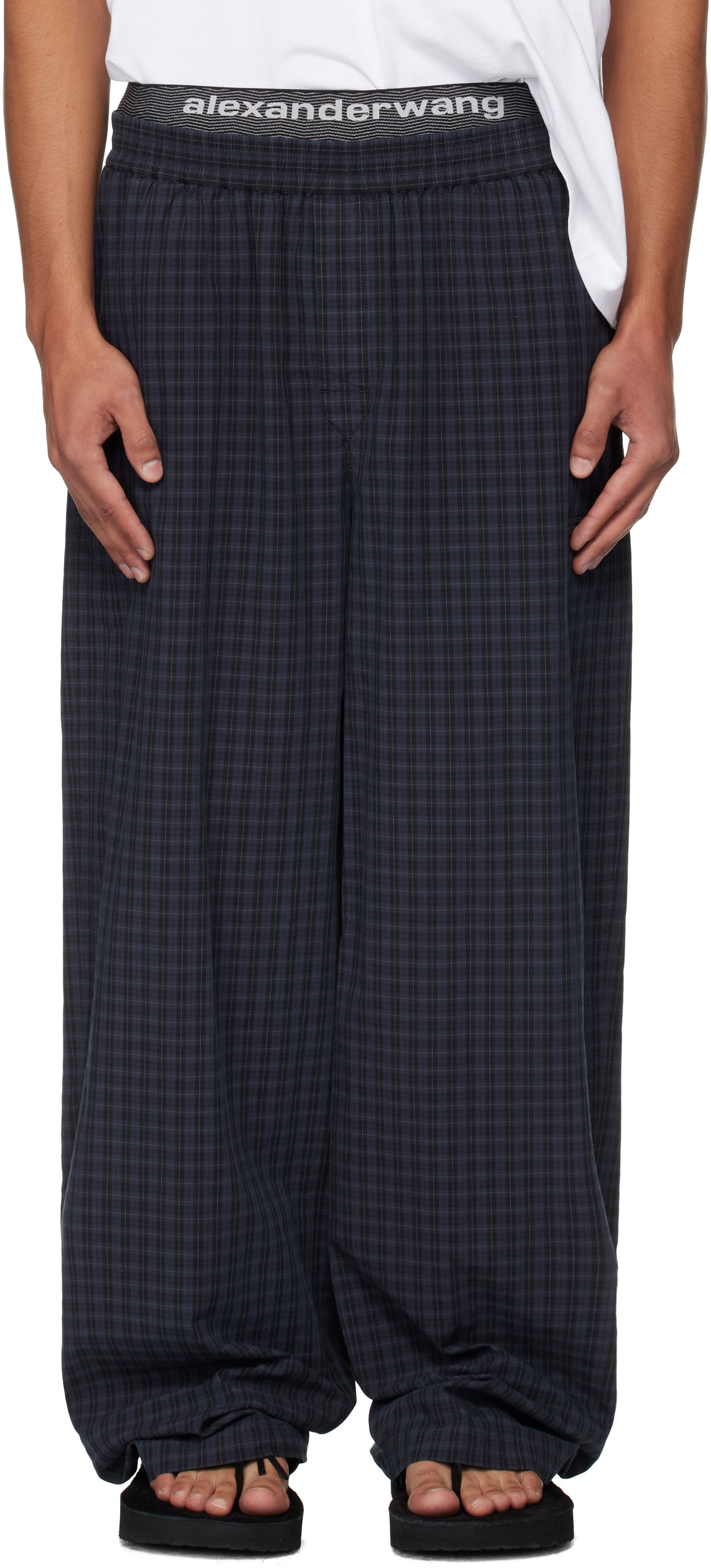 Byxor Alexander Wang Alexander Wang Relaxed Trousers Blå | 6WC3254885, 0