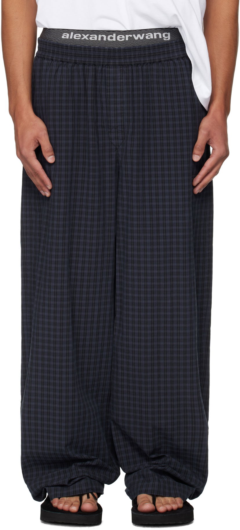 Byxor Alexander Wang Alexander Wang Relaxed Trousers Blå | 6WC3254885