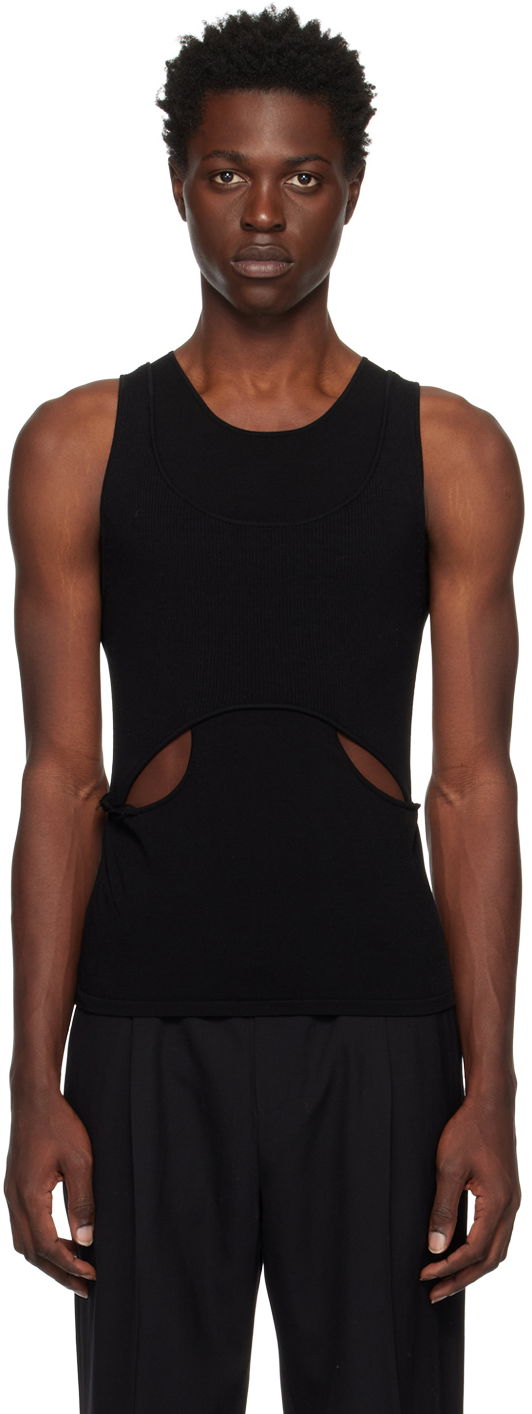 Linne Dion Lee Interlink Cutout Tank Top Svart | C7155R23