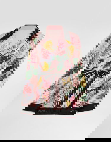 Pyjamas Dolce & Gabbana Dolce & Gabbana Rose And Peony Print Twill Pajama Shirt Rosa | F5Q03THI1W3HF5IY, 0