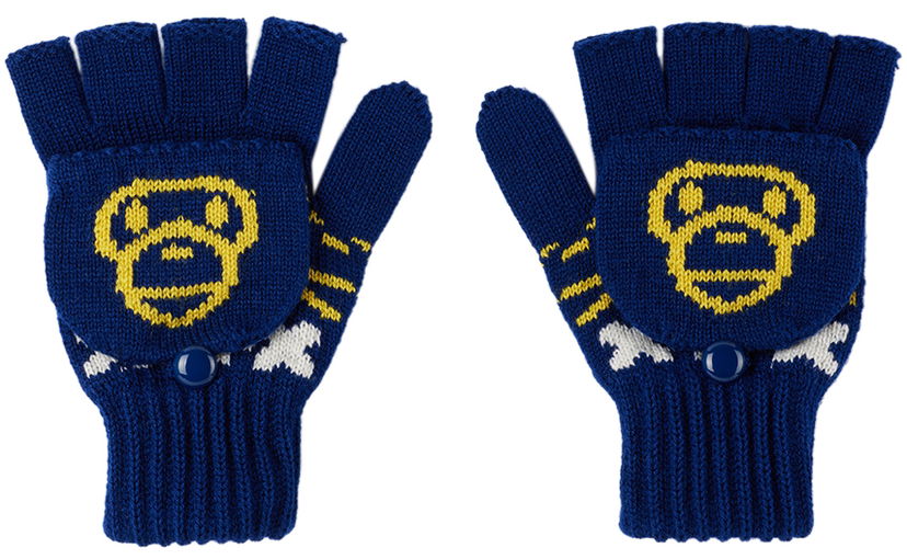 Handskar BAPE Baby Milo Nordic Gloves Blå | 002GDI803007K