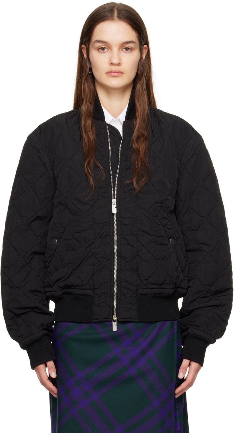 Bomberjacka Burberry Quilted Bomber Jacket Svart | 8083827