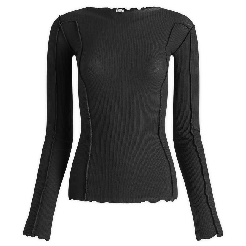 T-shirt Baserange Long Sleeve Omato T-Shirt, Size X-Large Svart | TTML-RB-000-BLK