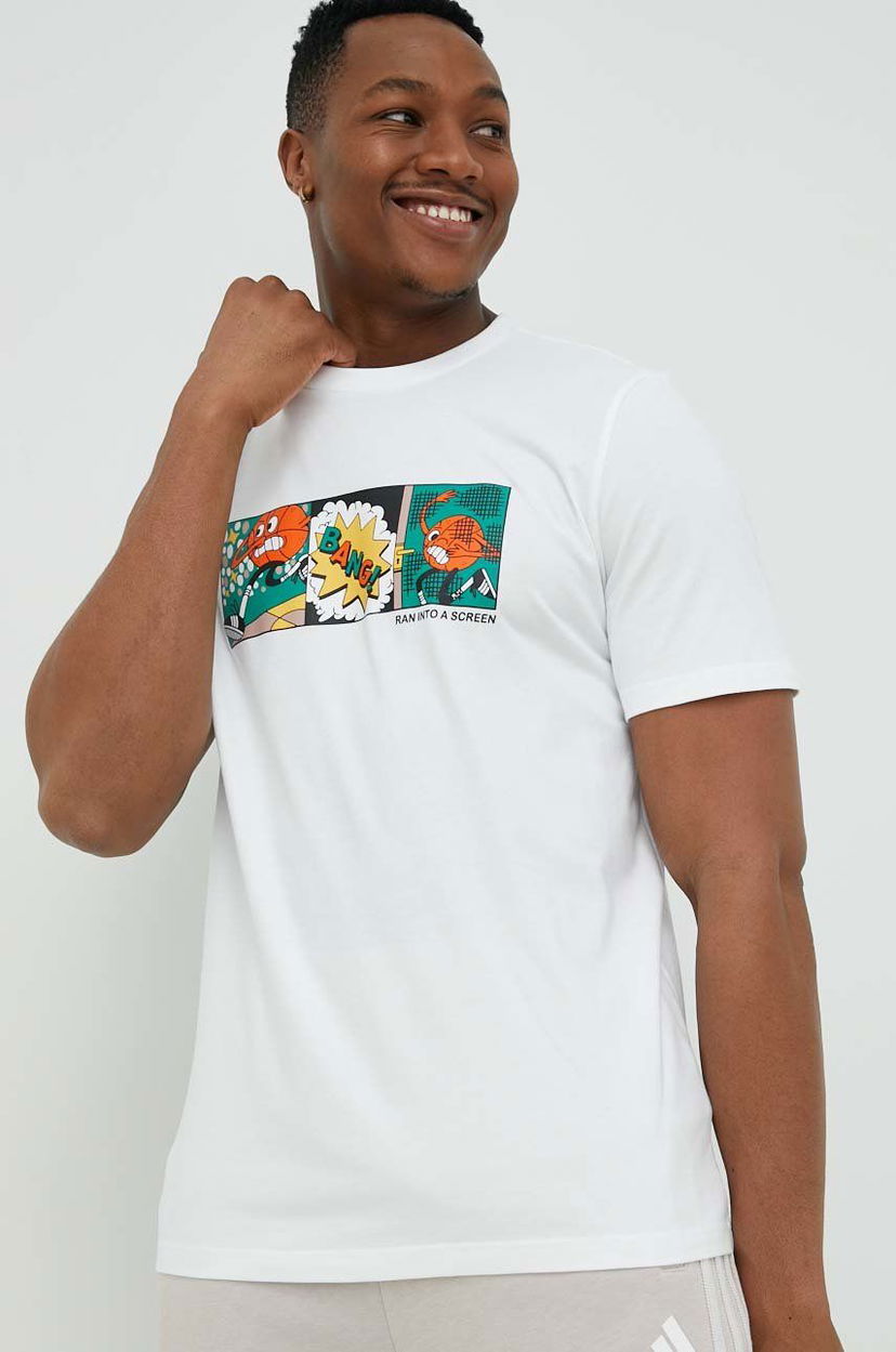 T-shirt adidas Performance adidas Performance Print T-Shirt Vit | IC1866