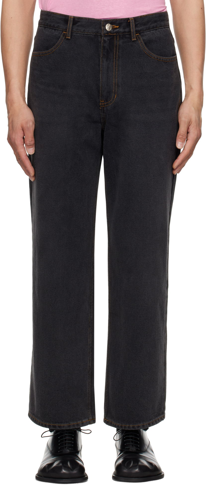 Jeans ADER ERROR ADER error Sig; TRS Tag 01 Jeans Svart | BO42FYJE0101BK