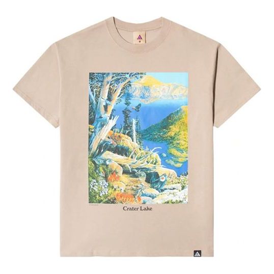 T-shirt Nike ACG ACG Landscape Print T-Shirt Beige | DA4877-247