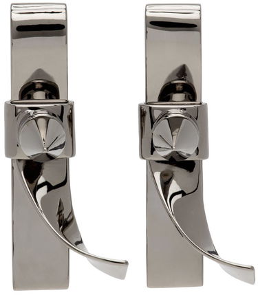 Örhängen We11done We11done Spike Ribbon Clip-On Earrings Metallisk | WD-AJ1-22-751-U-DG, 0
