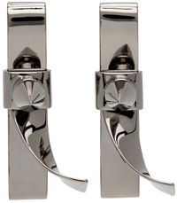We11done Spike Ribbon Clip-On Earrings