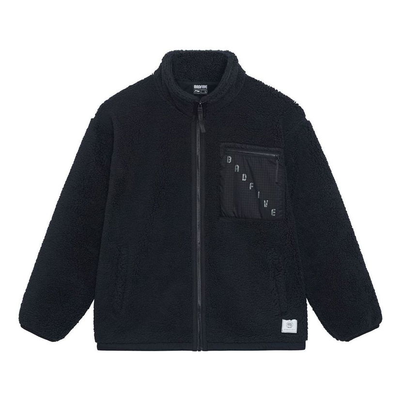 Jacka Li-Ning BadFive Pocket Fleece Jacket Svart | AFDSA67-4