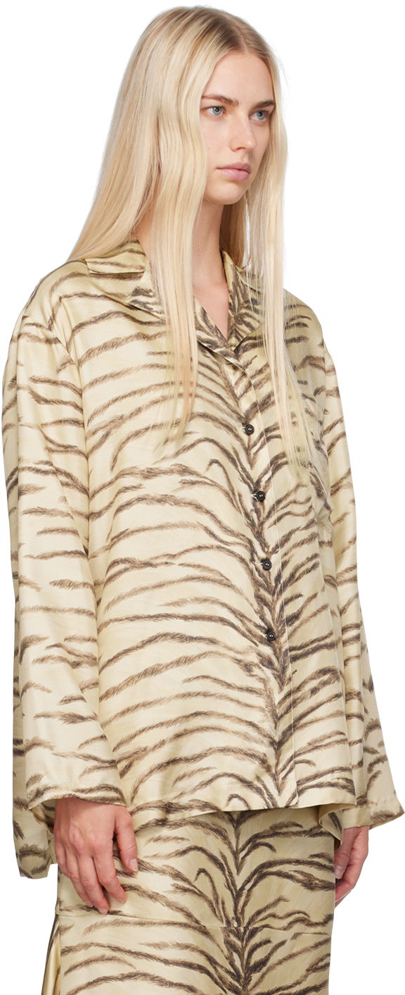 Skjorta Stella McCartney Tiger Print Shirt Beige | 6201213ES210, 1