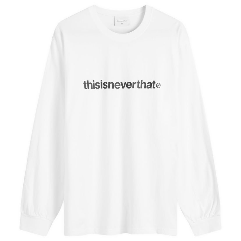 T-shirt thisisneverthat T-Logo Long Sleeve T-Shirt Vit | TN243TTSLT02-WHT