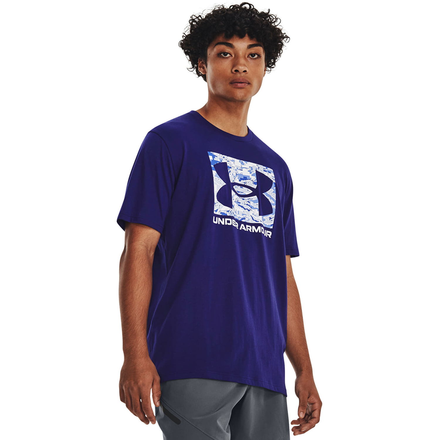 T-shirt Under Armour ABC Camo Boxed Logo Ss Blue Mörkblå | 1361673-468, 0