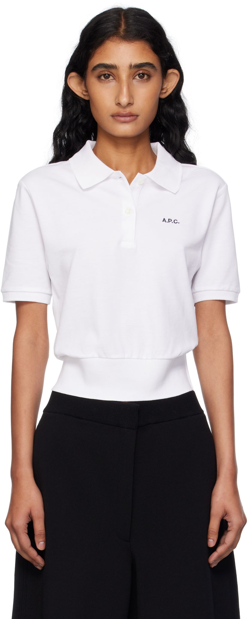 Polotröja A.P.C. A.P.C. Océane Cropped Polo Vit | COGWZ-F26522
