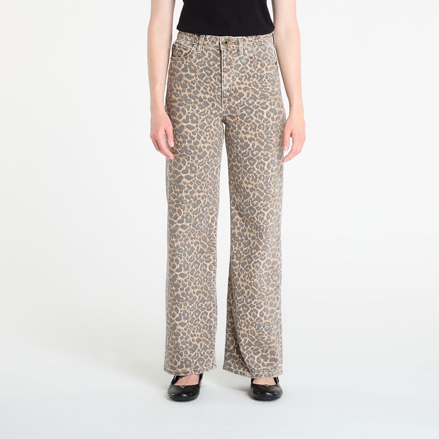 Byxor GUESS Pants Wide Leg Brown Beige | W5YA1AWHFP2-P7XQ, 0