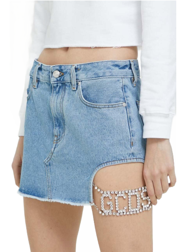 Kjol GCDS Jeans Mini Skirt Blå | SS23W620206