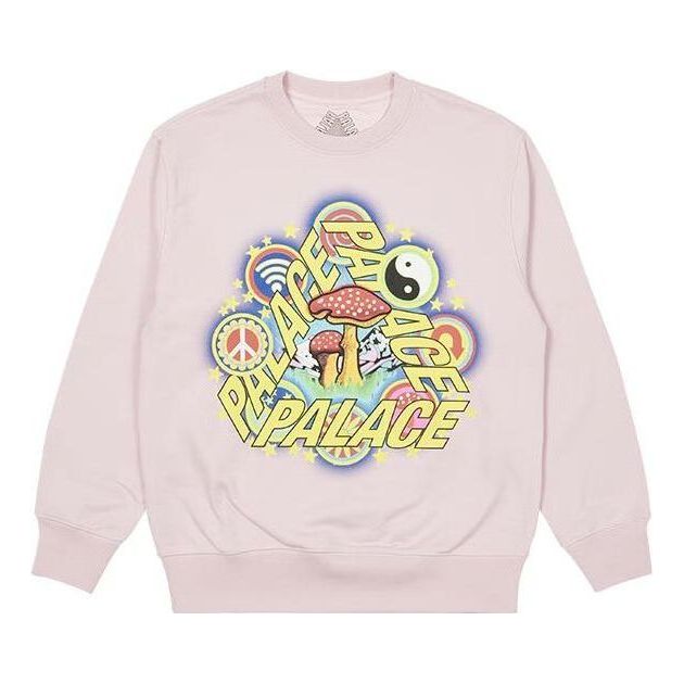 Sweatshirt Palace Psychedelic Print Crewneck Sweatshirt Rosa | P23CW038