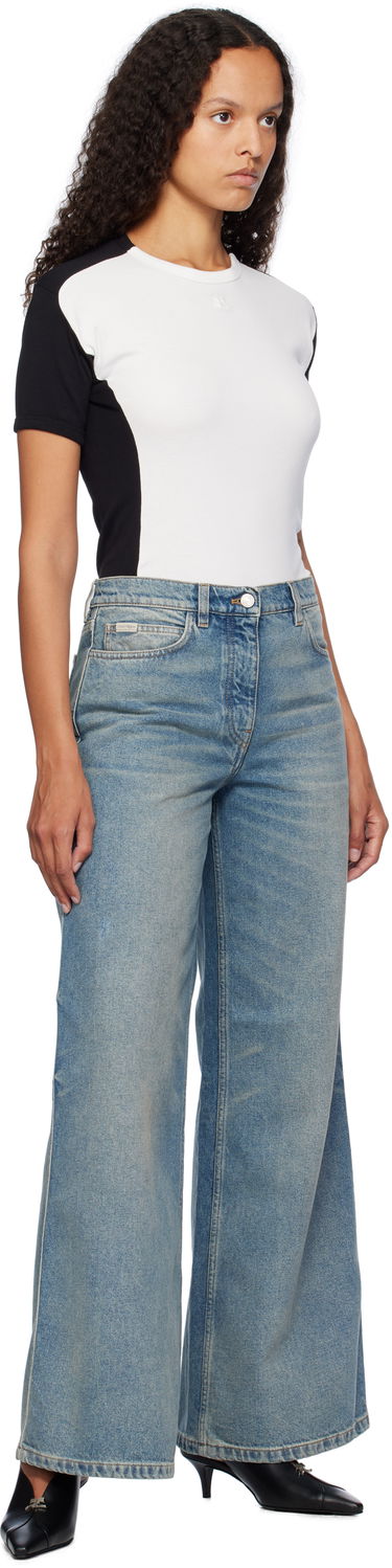 Kropp Courrèges Contrast Frame T-Shirt Vit | 324JTS147JS0070, 4