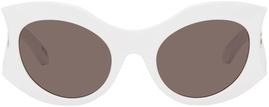 Solglasögon Balenciaga Hourglass Round Vit | BB0256S, 0