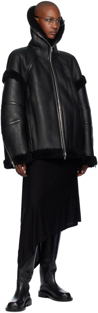 Bomberjacka Helmut Lang Helmut Lang Apex Teddy Reversible Leather Jacket Svart | O07HW499, 4