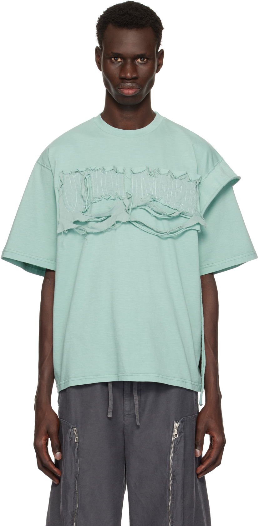T-shirt Ottolinger Ottolinger Distressed Oversized T-Shirt Grön | 115-102315-01