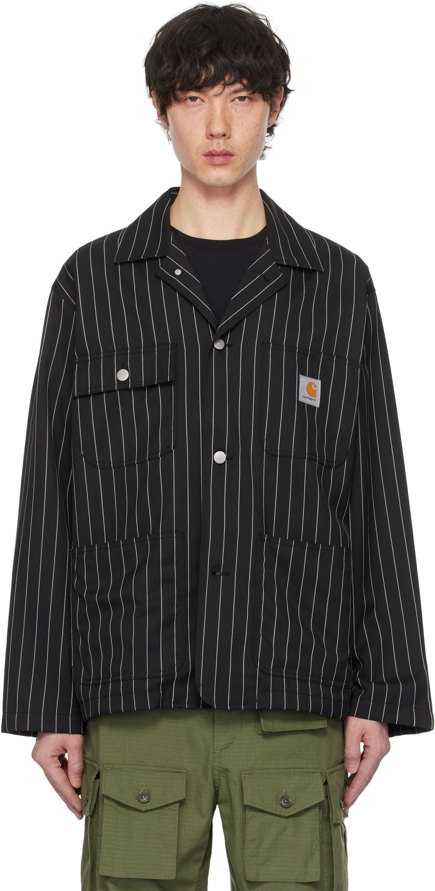 Jacka Carhartt WIP Work In Progress Seaton Pinstriped Blazer Svart | I034437, 0