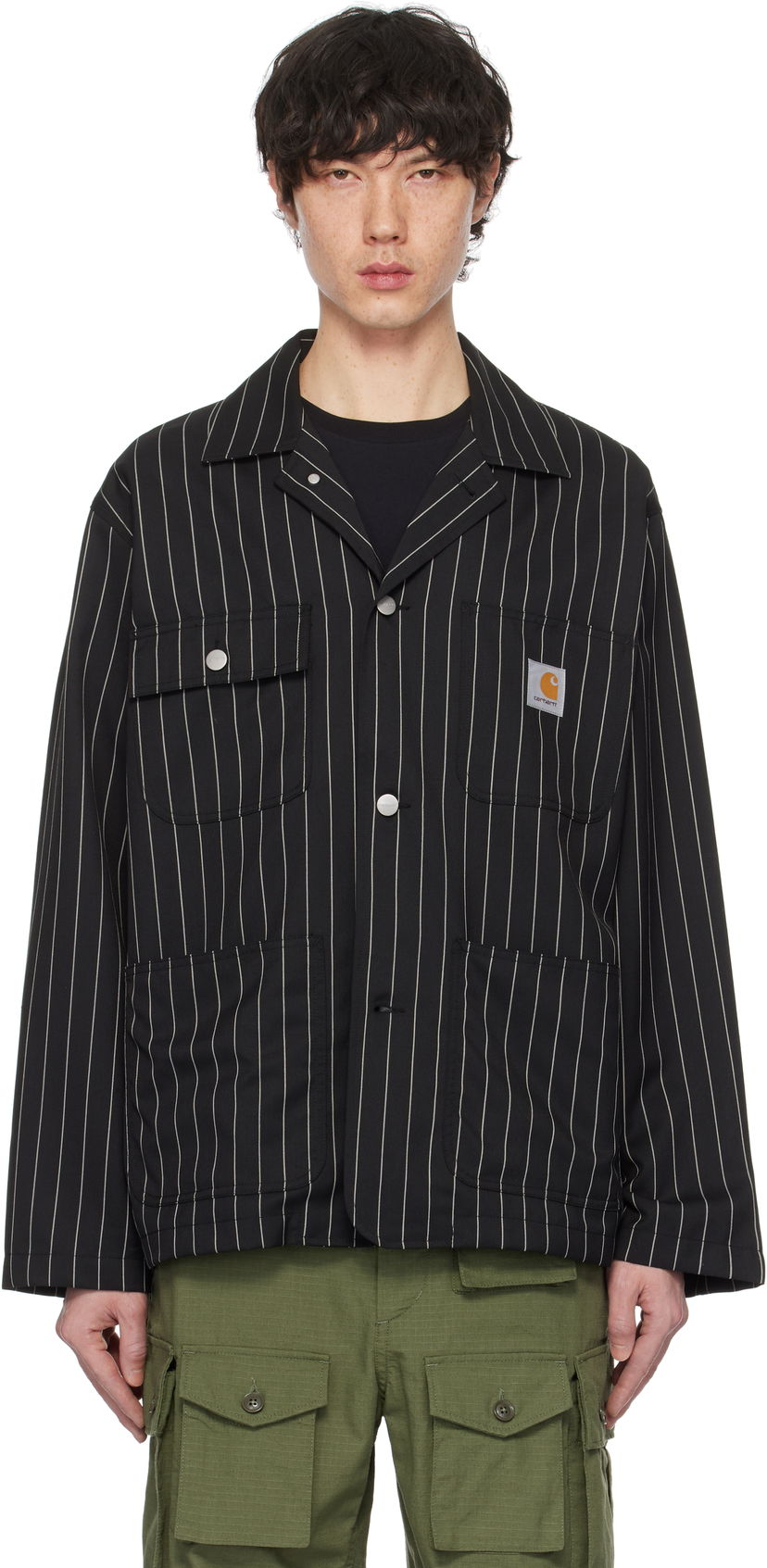 Jacka Carhartt WIP Work In Progress Seaton Pinstriped Blazer Svart | I034437