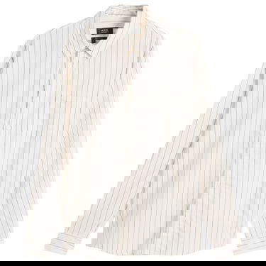 Skjorta A.P.C. Men's Clement Stripe Shirt, Size Small Vit | COHJU-H12512-AAD, 1