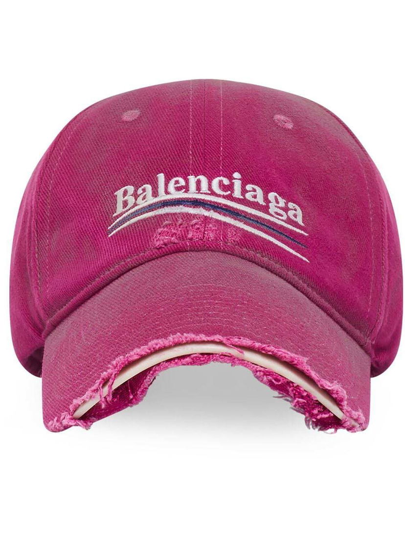 Keps Balenciaga Political Campaign Distressed Cap Pink Rosa | 673320410b20517