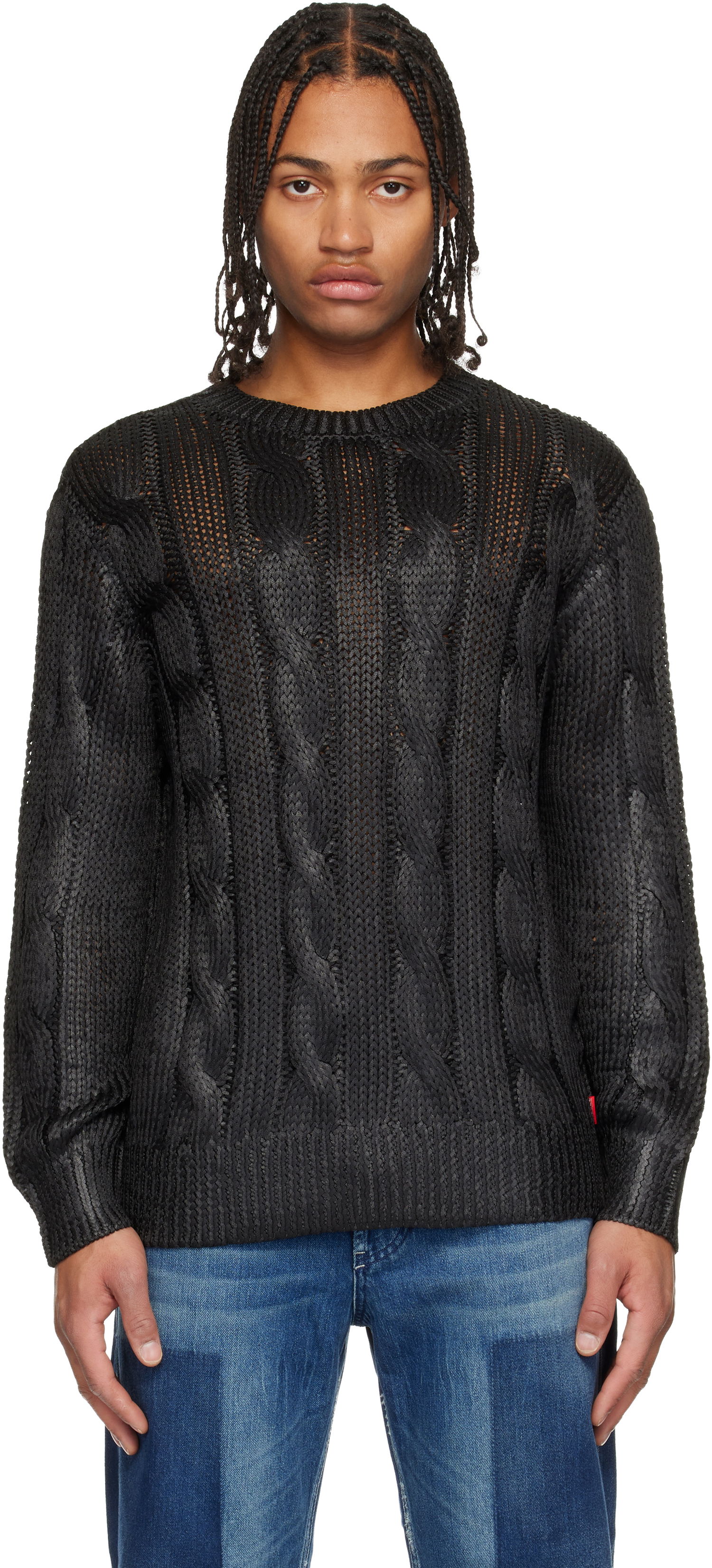 Sweater Diesel K-Michiu Cable Knit Sweater Svart | A19187-0NKCP-9XX, 0