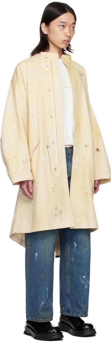 Regnrock Helmut Lang Painted Denim Long Coat Beige | O05DM499, 1