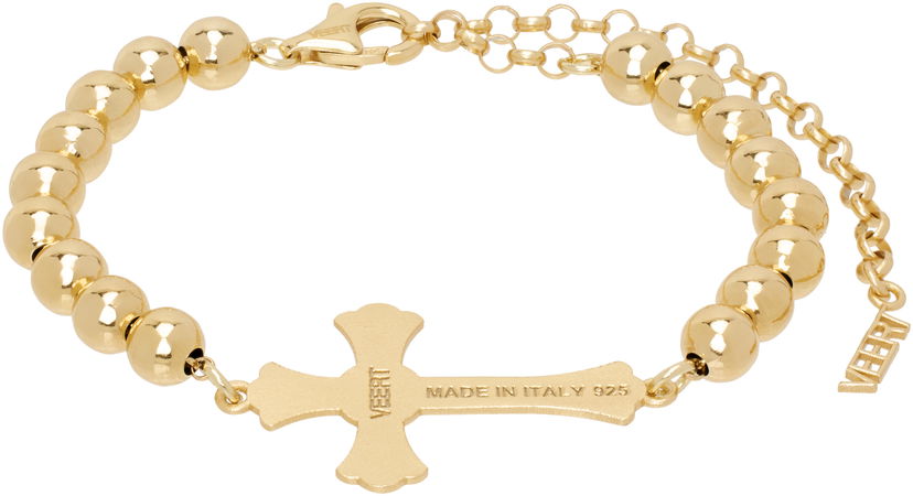 Armband VEERT Cross Bracelet Metallisk | BR01PL-YG
