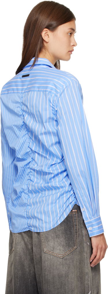 Skjorta Andersson Bell Stripe Shirring Shirt Blå | atb1398w, 2