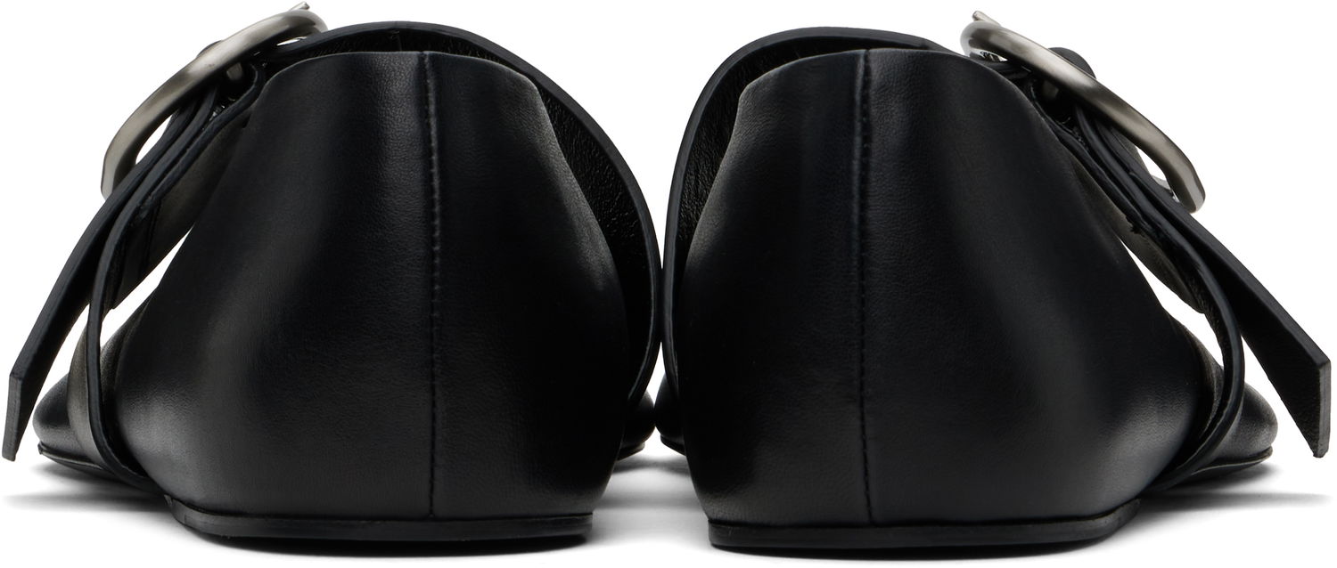Sneakers och skor Jil Sander Jil Sander Buckle Ballerina Flats Svart | J15WZ0031_P8175, 1