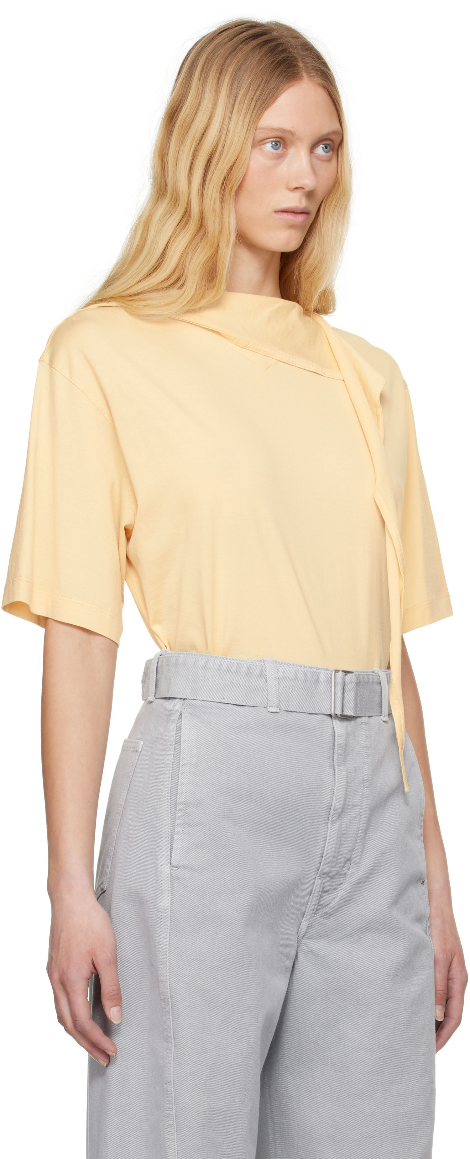 T-shirt LEMAIRE Lemaire Foulard T-Shirt Gul | TO1384 LJ1018, 1