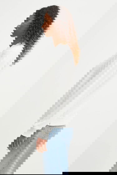 Sweater Lacoste Lacoste Crewneck Sweatshirt Vit | AF4158, 1