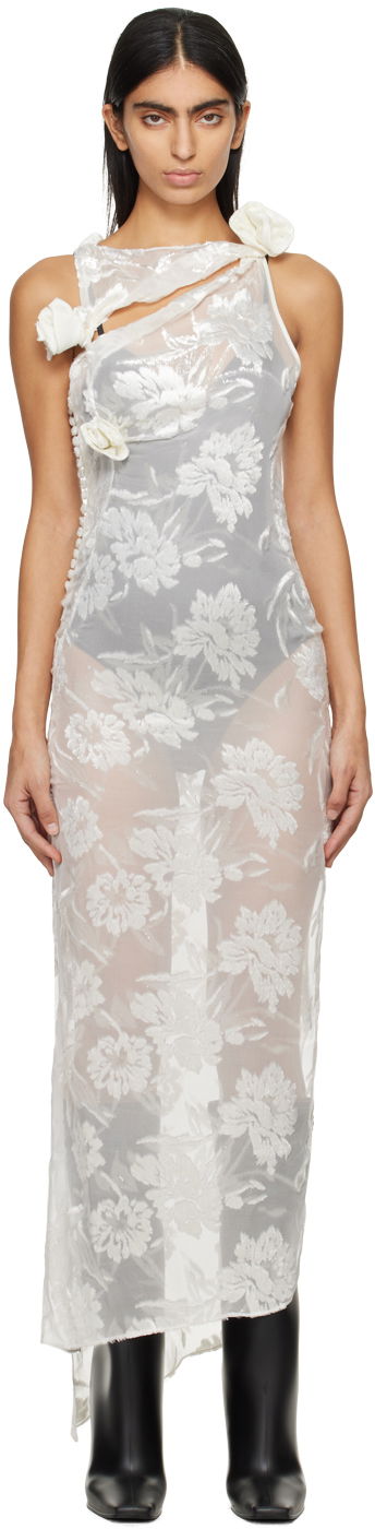 Klä Coperni Coperni Exclusive Floral Maxi Dress Vit | COPR44049